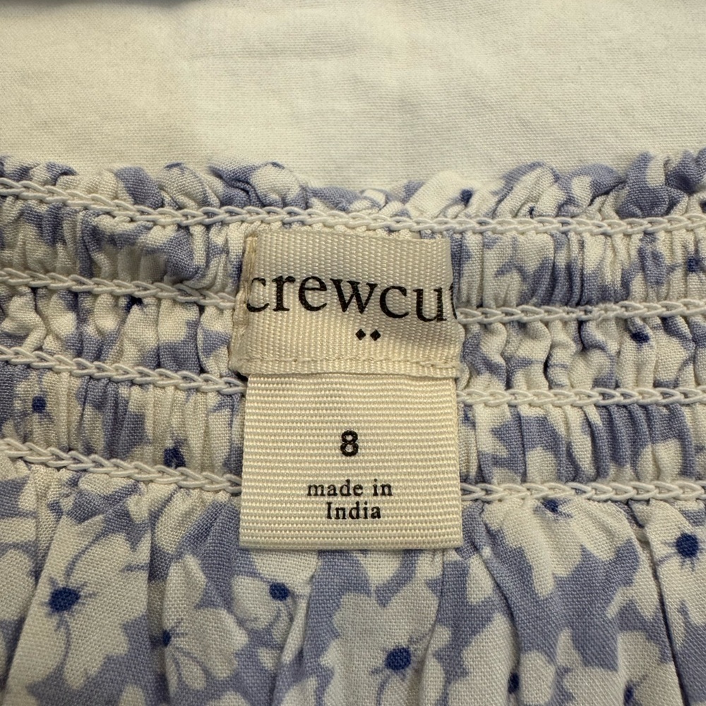 J. Crew Crewcuts Blue and White Floral Skort Set - Size 8 - Picture 4 of 7